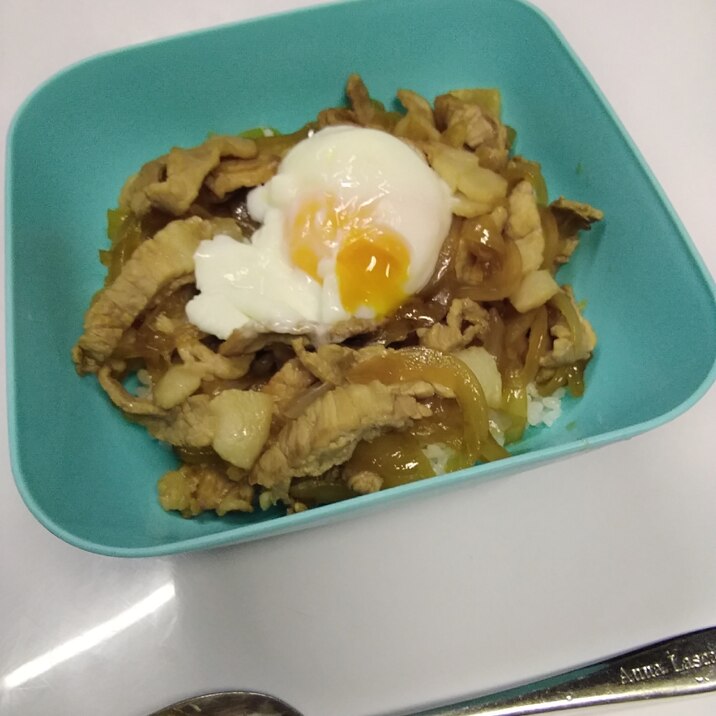 玉ねぎタップリ　豚玉丼